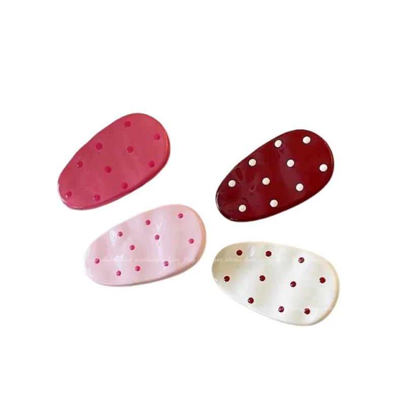 

Girl's heart, pink hollow long strip, drip point bow, duckbill clip, ins cute and versatile bangs, side hair clip