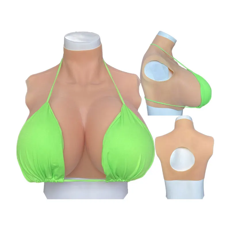 Huge Plump Silicone Breast Forms for Transgender Crossdressing with Realistic Nipple Areola Soft Shake Enhance Chest Fake Boobs