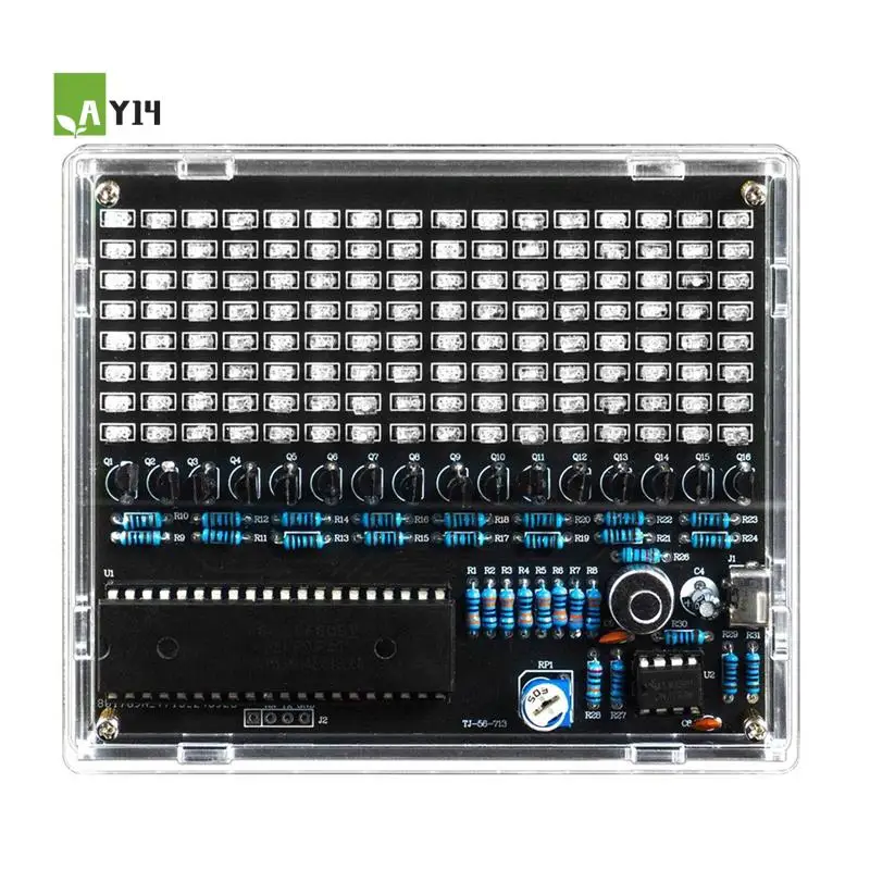 

AY14 -DIY Sound Control LED Music Electronic Kits Audio Frequency Display PCB Soldering Project Practice DIY Electronic Kit