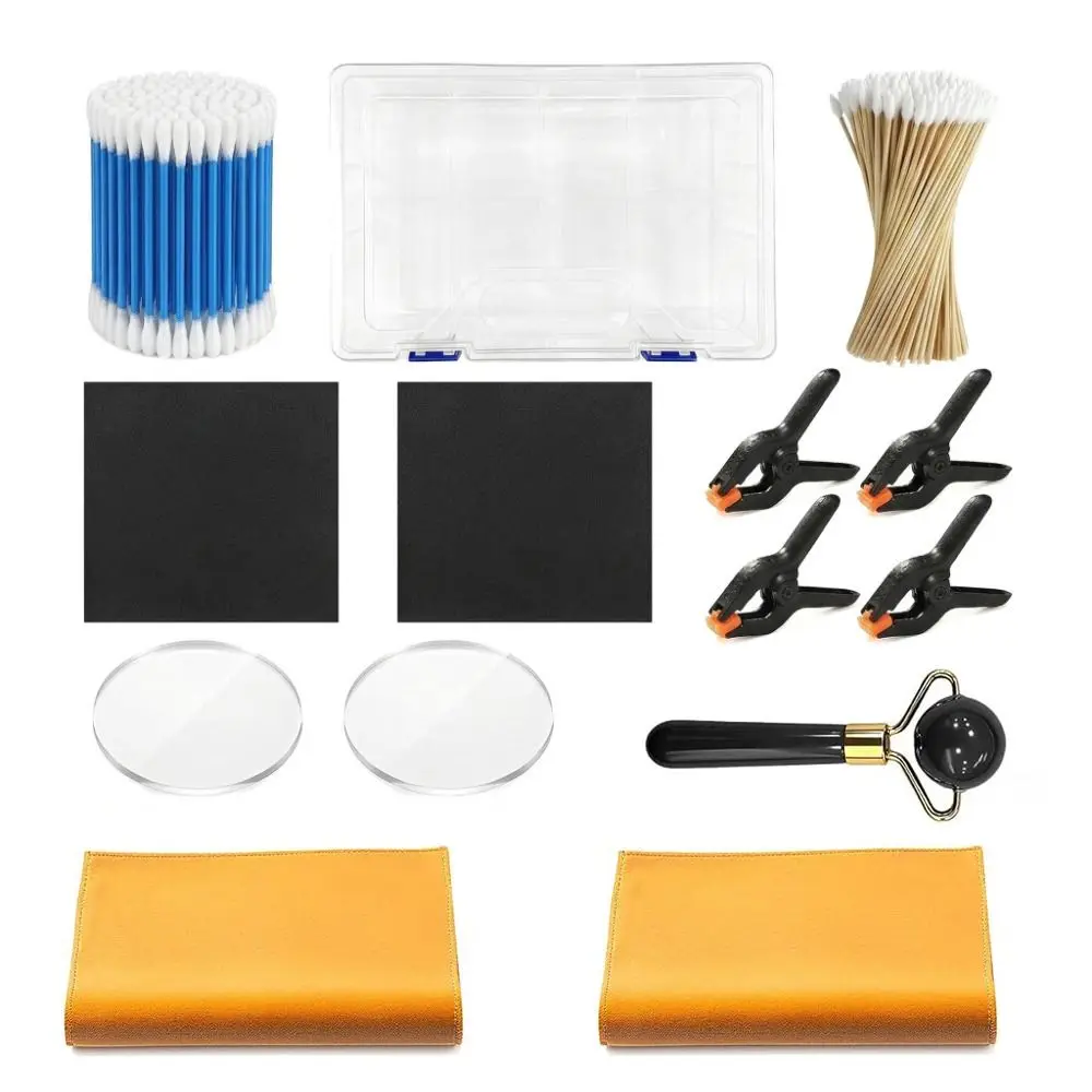 

Набор для выравнивания карт Precision Support: Уход за фотографиями и картами с увлажняющей коробкой, портативный набор для чистки карт