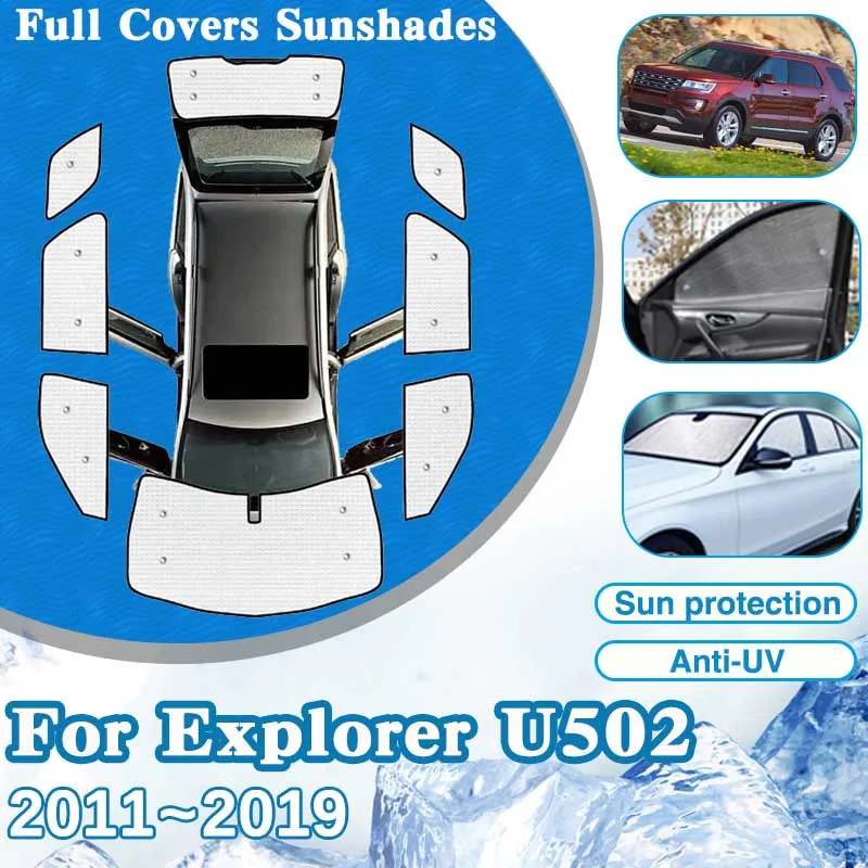 

For Ford Explorer Classic U502 2011~2019 Car Window Visor Windshield Anti-UV Sun Protection Sunshades Parasol Auto Accessories