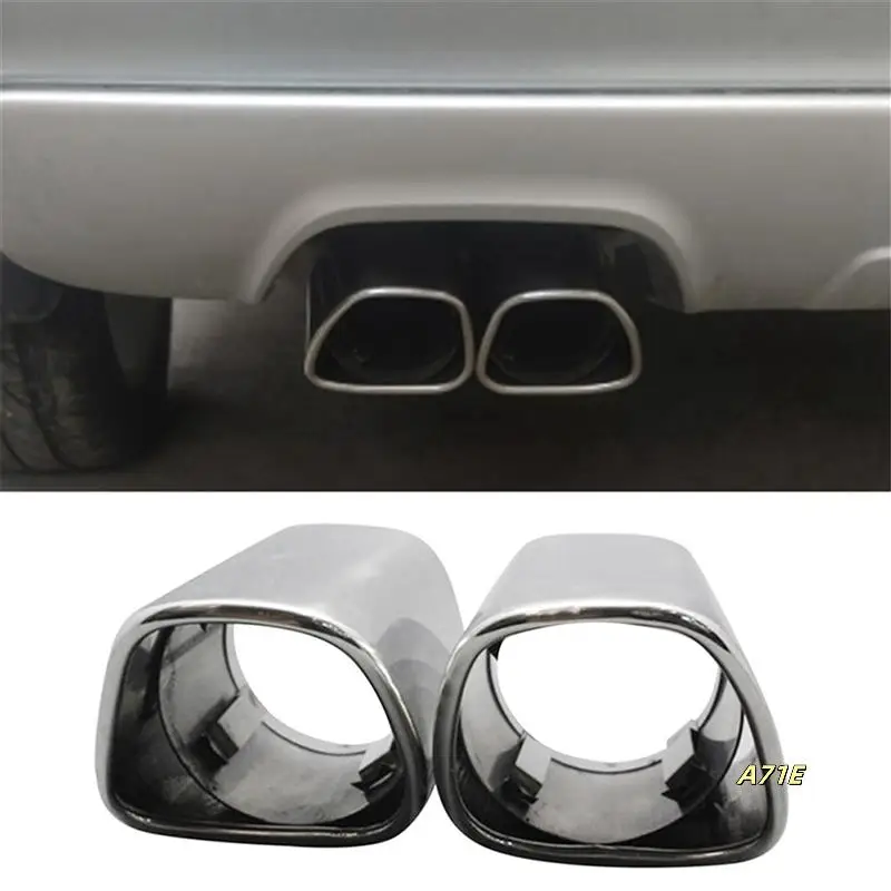 

4X Car Accessories Exhaust Tip Stainless Steel Auto Exhaust Pipe Muffler Tip Car Tail Pipe Fit For VOLVO XC60 S60