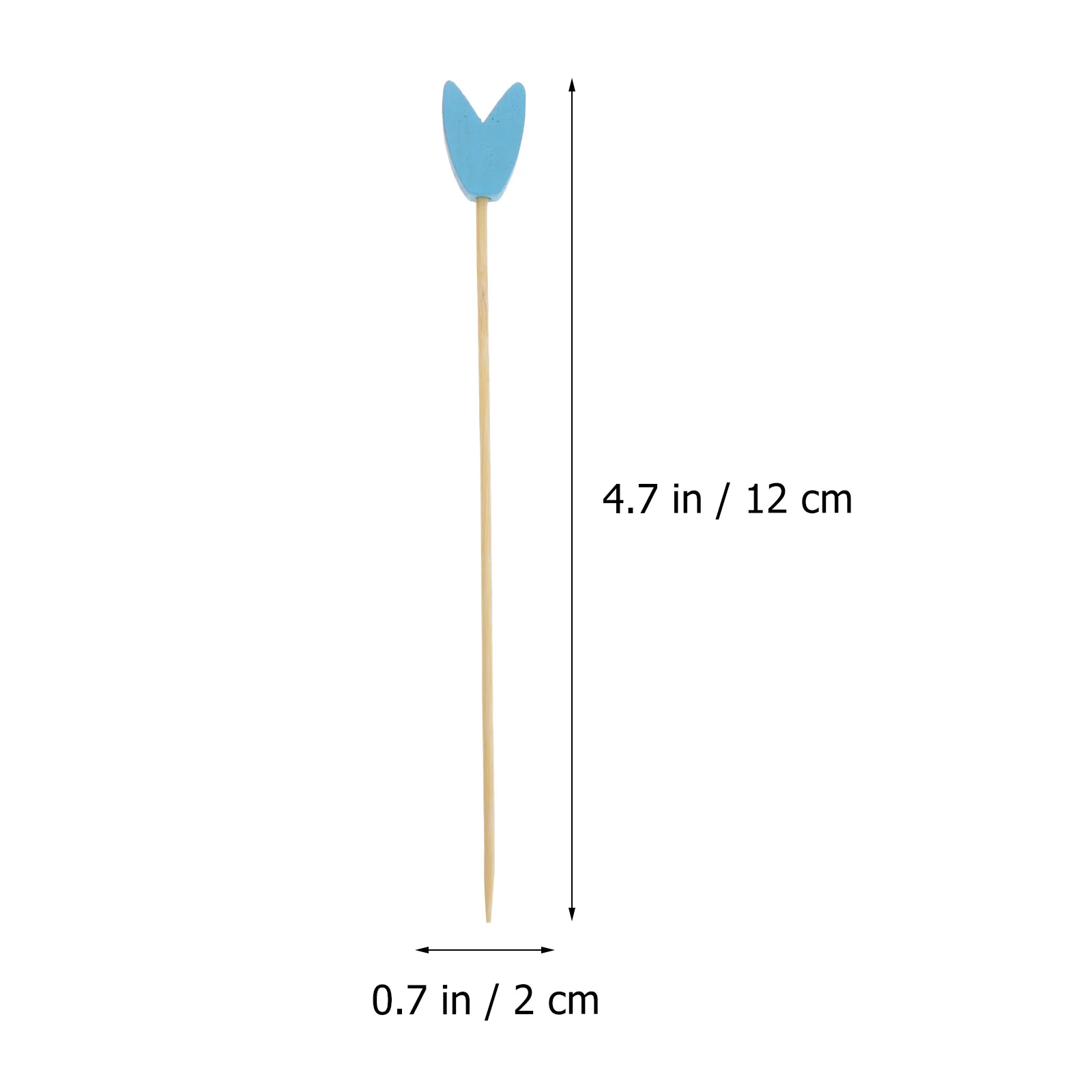 

100Pcs Bamboo Fruit Sticks Heart-Shaped Disposable Food Picks for Appetite Increase Home Bar Ktv Use