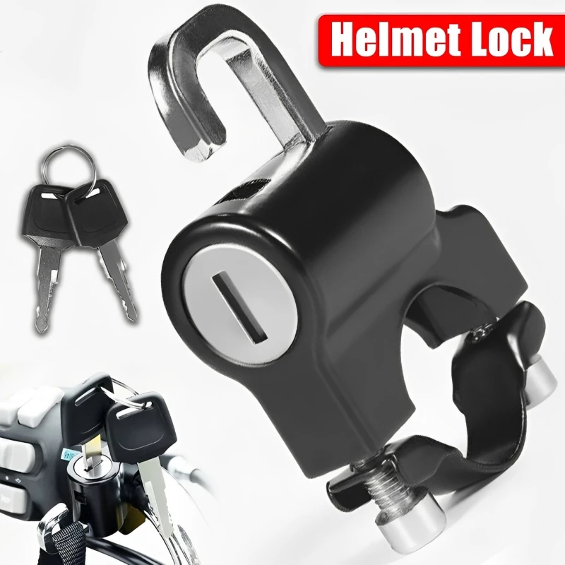 

Замок для мотоциклетного шлема, противоугонный водонепроницаемый антикоррозийный металлический замок, универсальный защитный металлический замок 22 мм-26 мм, аксессуары для мотоциклов