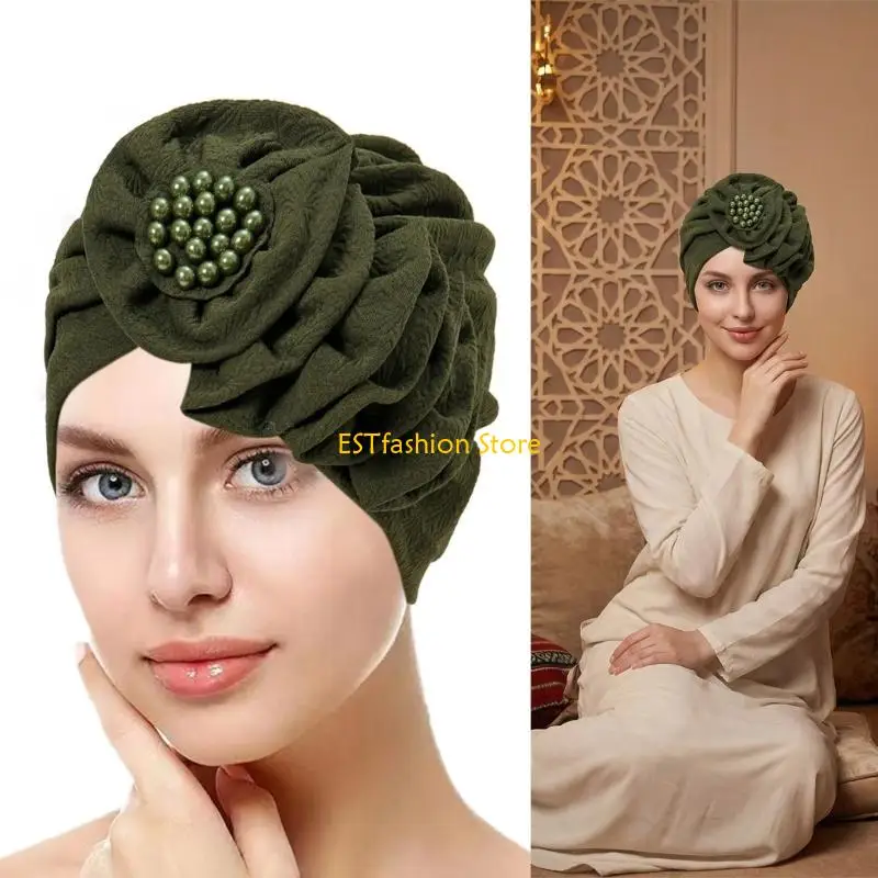 Y5GC Flower Chemo Turban for Women Multicolored Head Wrap Comfortable and Fashionable Headscarf Hat