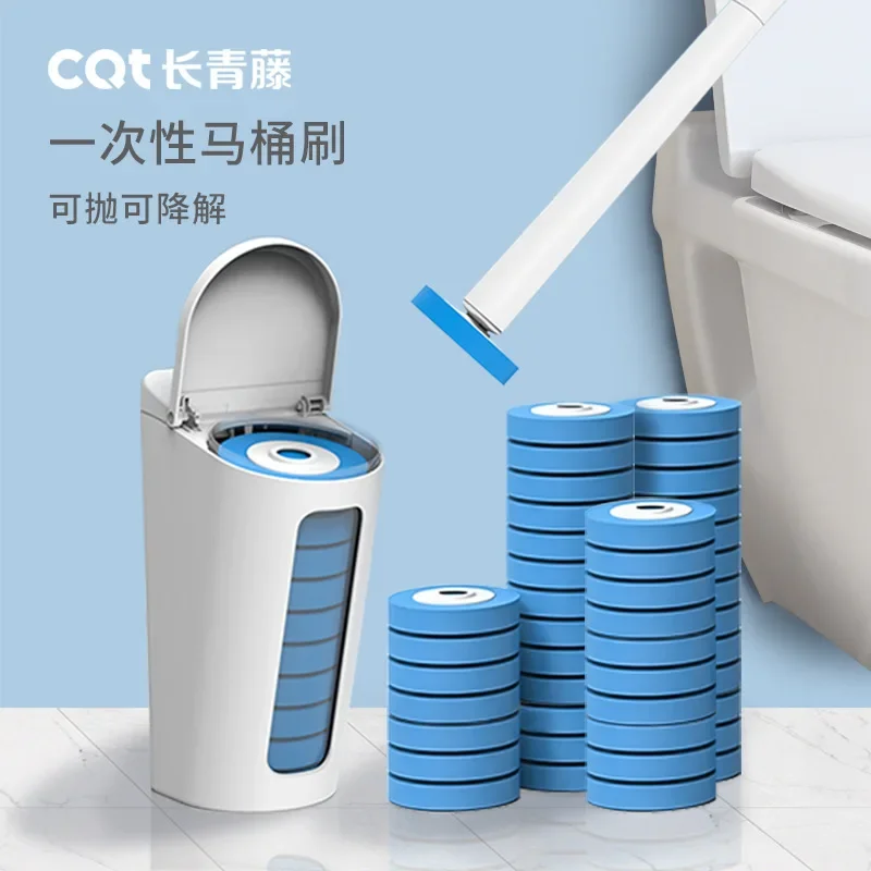 Toilet brush Disposable disposable cleaning brush Replacement toilet gap cleaning Household wall hanging plastic