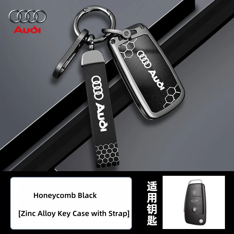 

For Audi A1 A3 A4 8P 8L 8V A5 B6 B7 A6 A7 C5 C6 Q3 Q5 Q7 4F S3 S4 S6 RS3 TT Accessory Zinc Alloy Car Remote Key Case Cover Shell