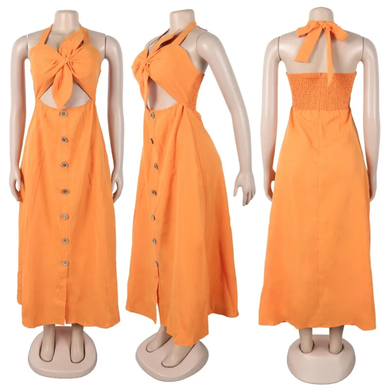 KEXU カットアウト バックレス ボウ ホローアウト ミディ マキシ ロングドレス 2025 レディース サマー イブニング 誕生日 バケーション セクシー パーティー クラブ ドレス