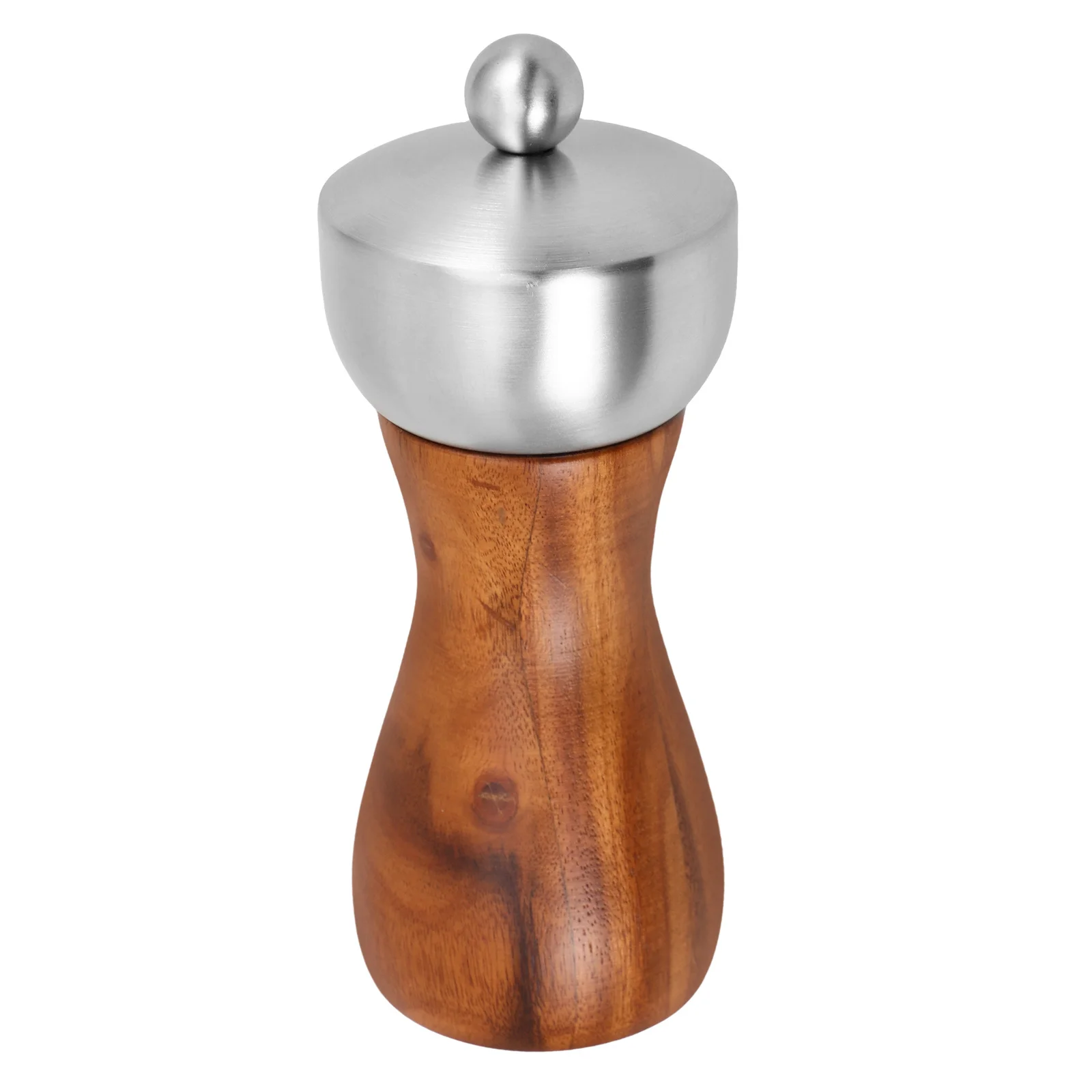 

Hand Crank Pepper Grinder 5 Inch Wooden Ceramic Core Manual Salt Spices Grinder Kitchen Essential Adjustable Small Pepper Mill