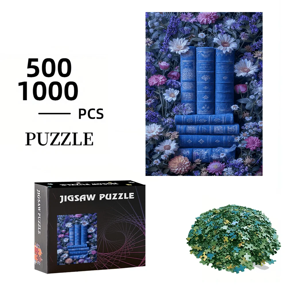 500개 또는 1000개 퍼즐북, s & - 호환, 도전을 위한 조각 수, 여행용 휴대용 직사각형 책, Bir