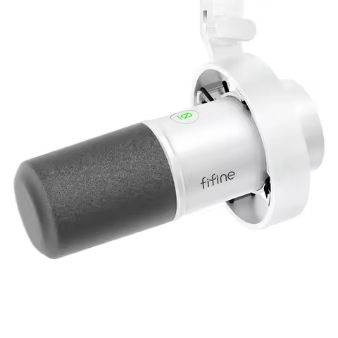 게인 노브/터치 음소거/헤드폰 잭이 있는 상단 FIFINE 다이나믹 USB/XLR 마이크, PC 사운드 카드 스트리밍용 녹음 마이크-K688W