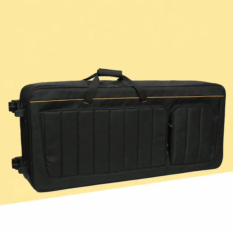 61 Key Thickened Electronic Keyboard Bag Wear Resistant Lightweight Oxford Cloth Piano Cover with Optional Wheels Luggage
