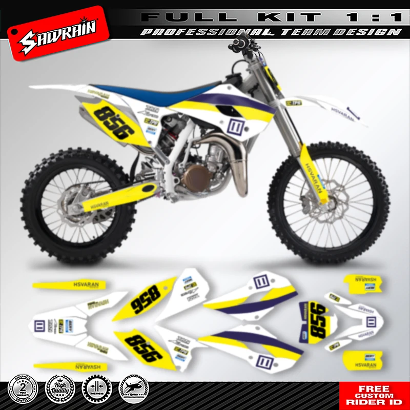 Sawrain Komplettset Motorrad-Grafik-Aufkleber-Set für TC85 2014 2015 2016 2017 011