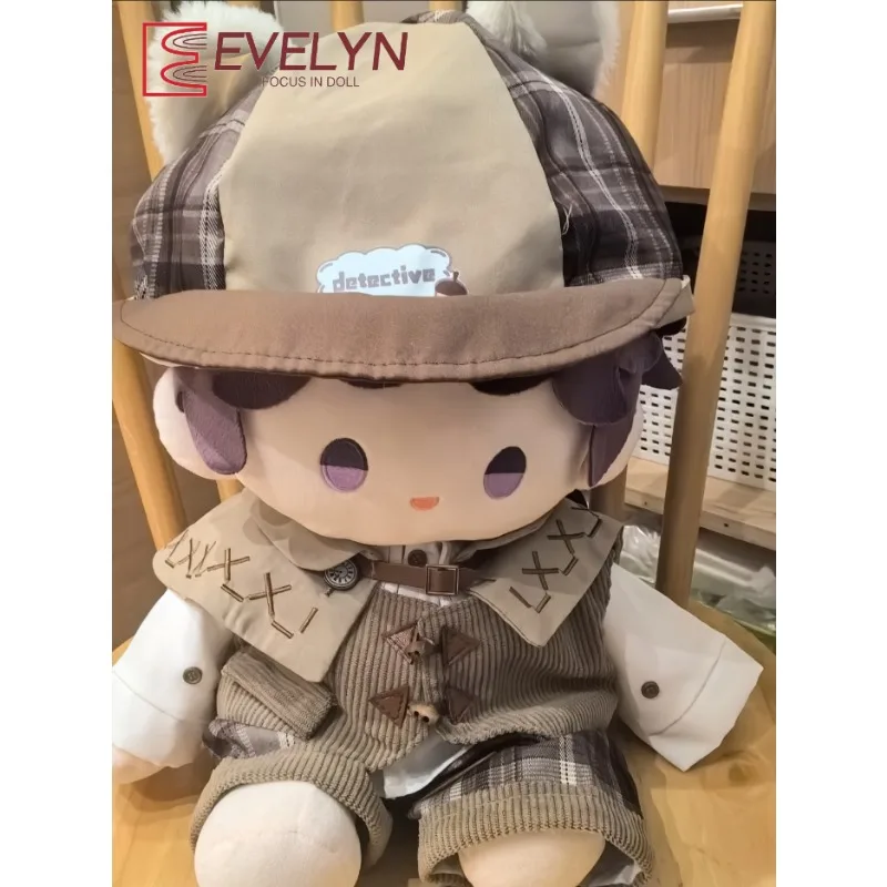 Ubranka dla lalki Evelyn 40cm, bawełniane, kapelusz, spodnie, przystojny strój detektywa, wymienne ubranka dla lalki, prezent dla dzieci, miłość i głębokie kosmosy