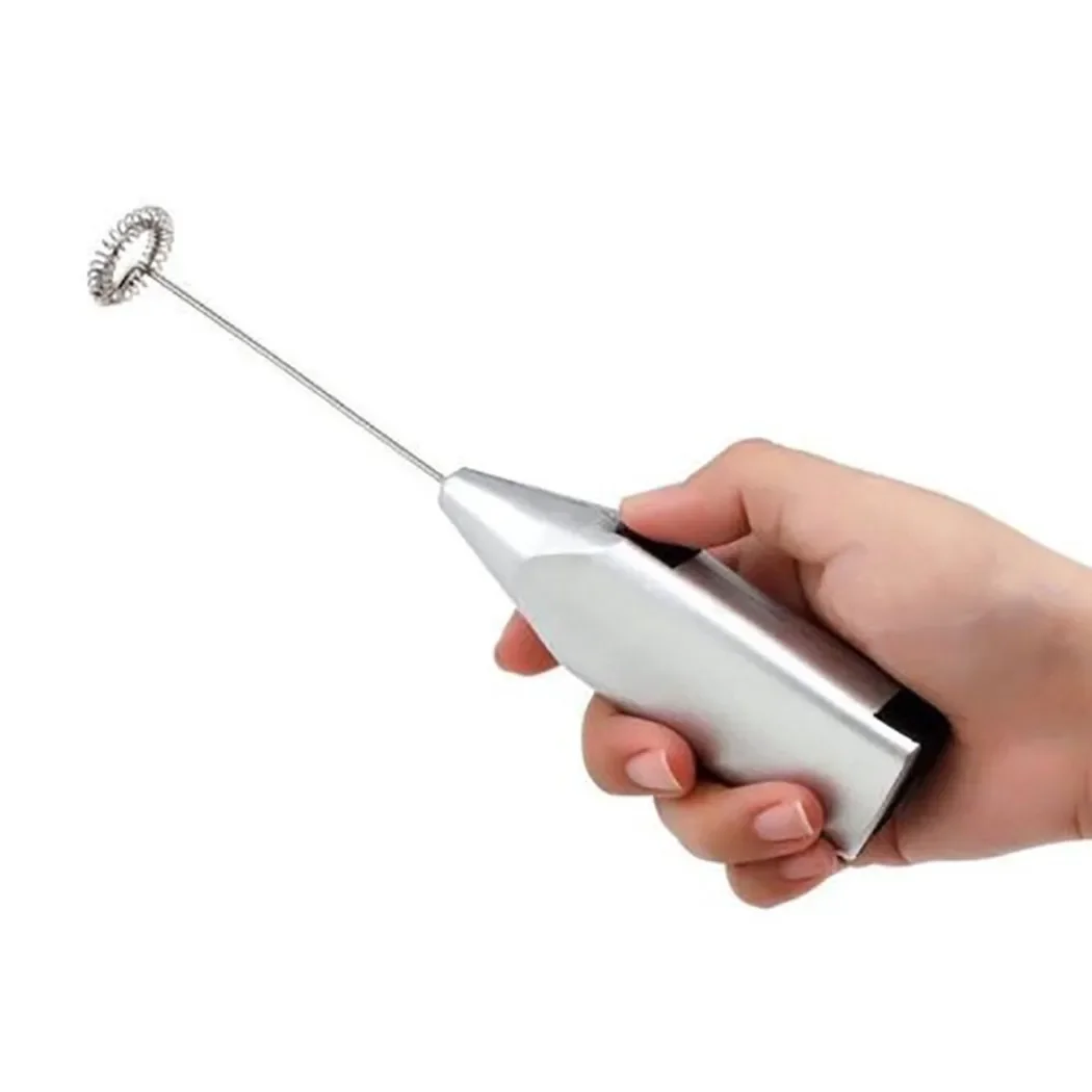 

Household Mini Stainless Steel Electric Handheld Egg Beater Cappuccino Latte Coffee Foamer Hot Chocolate Drink Mixer