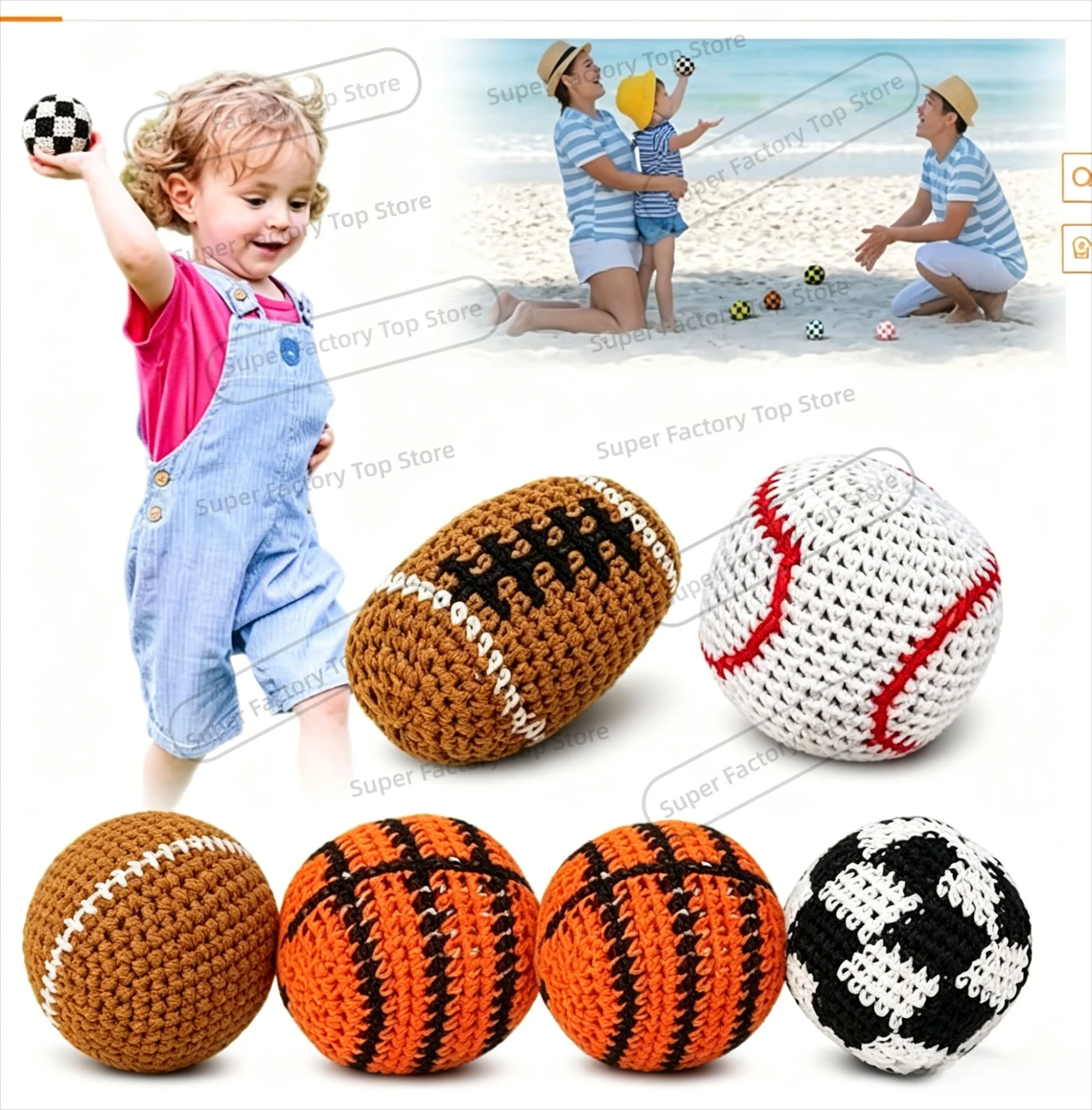Hacky Footbag Sack, Plush Football Foot Bag Sacks,Funny Crochet Soccer Hackey Sack Balls for Adults,Vibrant Sports Party Games
