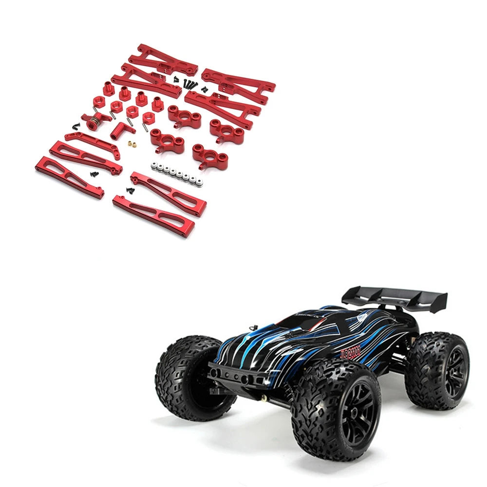 Metal Upgrade Parts Kit Steering Knuckles Suspension Arm for JLB Racing CHEETAH 11101 21101 J3 Speed 1/10 RC Car,1