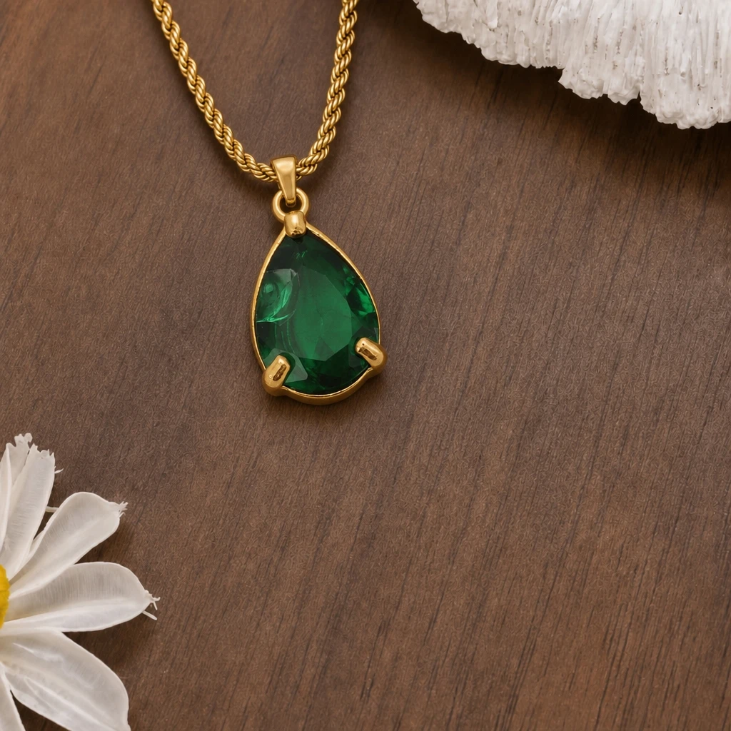 2 Stück 18K Gold Edelstahl Wassertropfen-Anhänger mit Zirkon-Kristallen für Ohrringe, Schmuckanhänger, DIY Vintage Halsketten-Anhänger – Detail 2