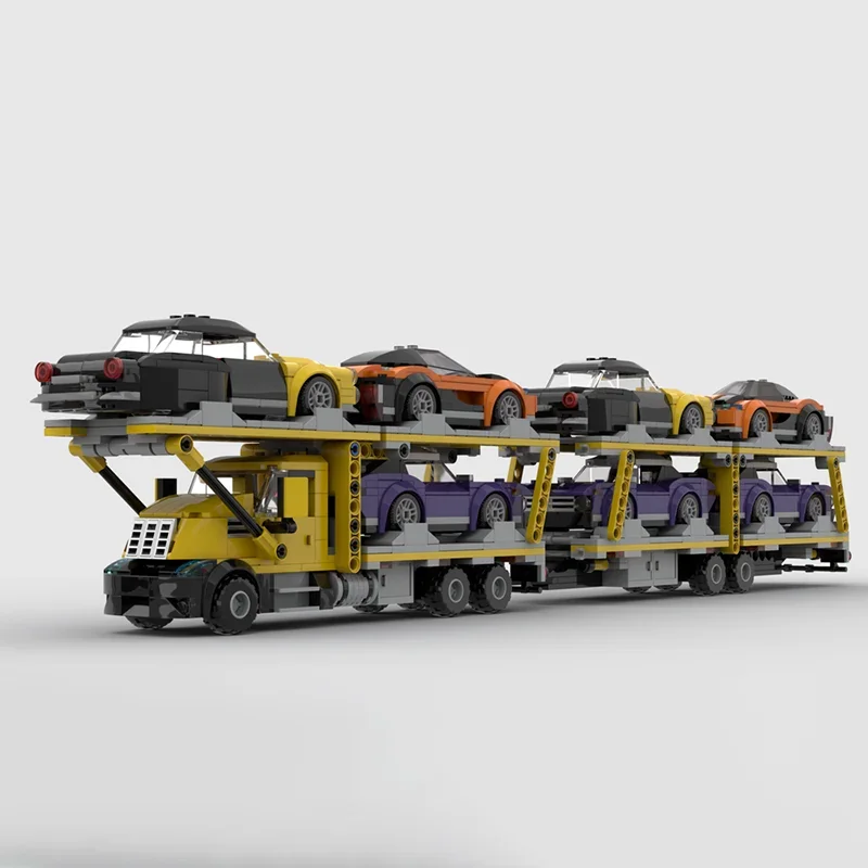 アーバントラックモデル Moc ビルディングレンガ車 tTransport トラックモデルテクノロジーモジュラーブロックギフトクリスマスおもちゃ DlY セットアセンブリ