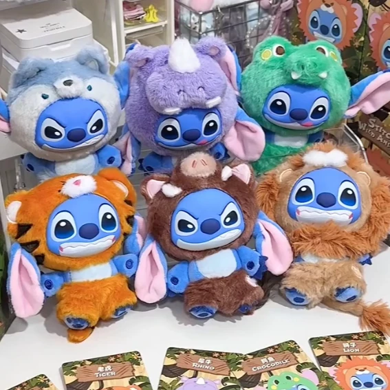 

Stitch Wild Animal Blind Box Cute Stitch Vinyl Keychain Pendant Doll Action Figure Mystery Box Surprise Bag Gift Collection Toys