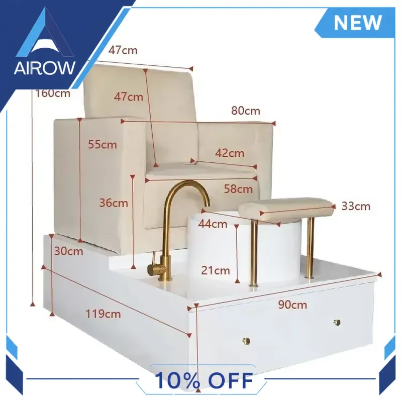 for Professional Electric Pedicure Chair Luxury Foot Spa Manicure Bench Simple Nail Salon Furniture Beauty Equipment for Spa