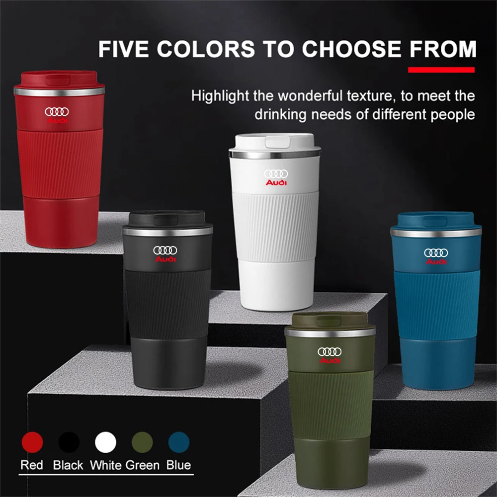

510ml Double Layer Vacuum Insulation Cup Coffee Cup Office Mug for Audi Sline A1 A3 A4 A5 A6 A7 A8 B8 Q2 Q3 Q5 Q7 TT S3 S4 S7 RS