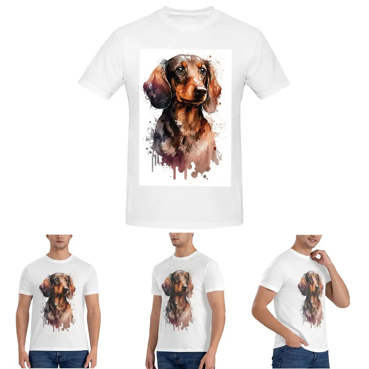 

Мужская футболка с изображением собаки таксы, хлопковые футболки большого размера, мужская летняя одежда с короткими рукавами и круглым вырезом, топы S-6XL