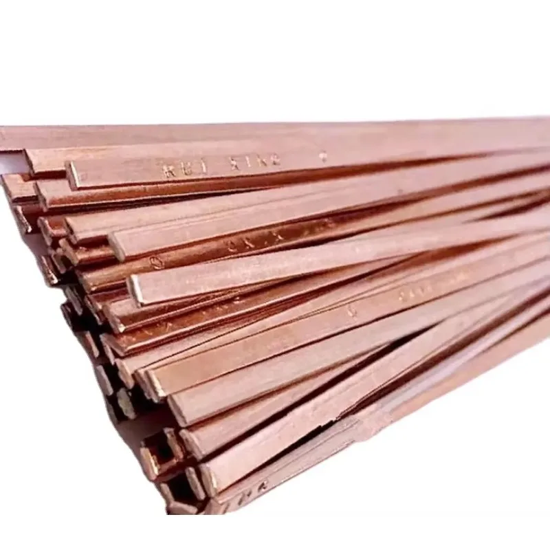BCu93P Phosphor Copper Brazing Rod Flat Welding Wire High Conductivity for Refrigerator Air Conditioner Copper Pipe Repair