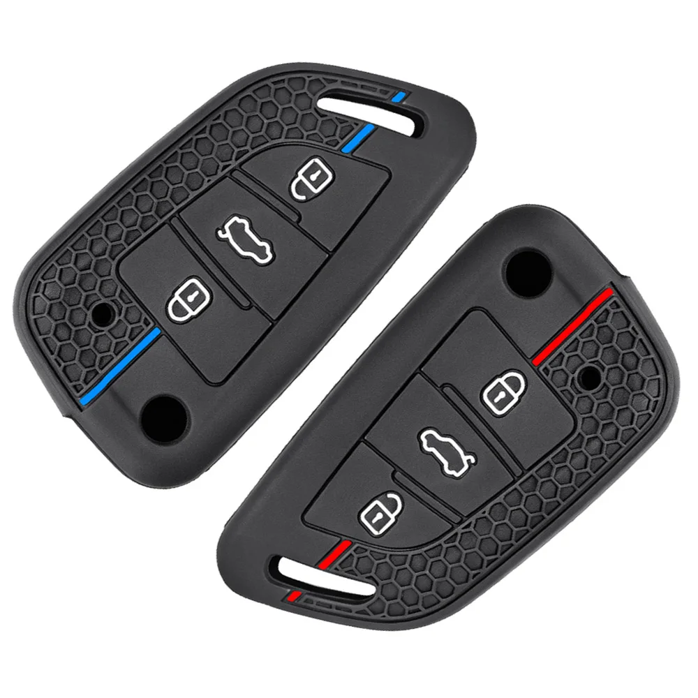 3 Buttons Silicone Car Key Cover Case for XKKF20EN Folding Flip Remote Xhorse VVDI Remote Wire Remote Key