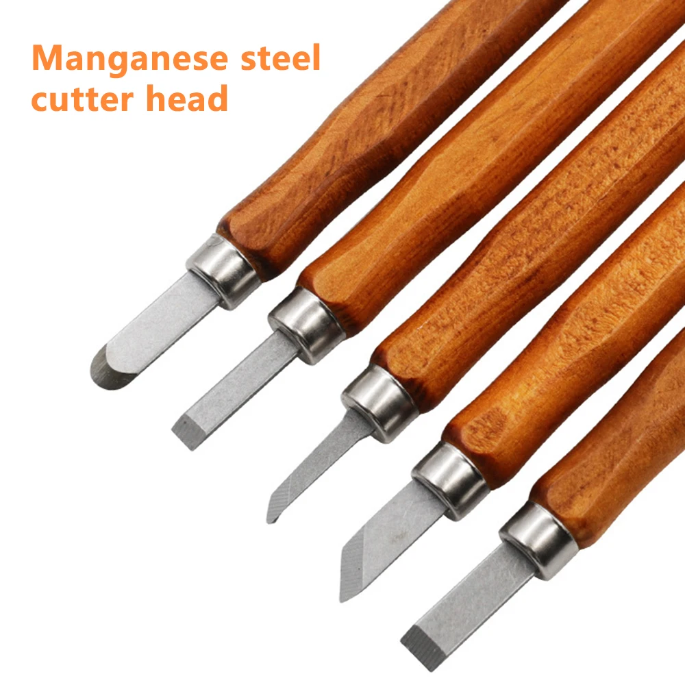 12pcs/set Wood Handle Wood Carving Chisel Scalpel Tools Set Cutter Wood Carving Knife Set Hand Tool Kit