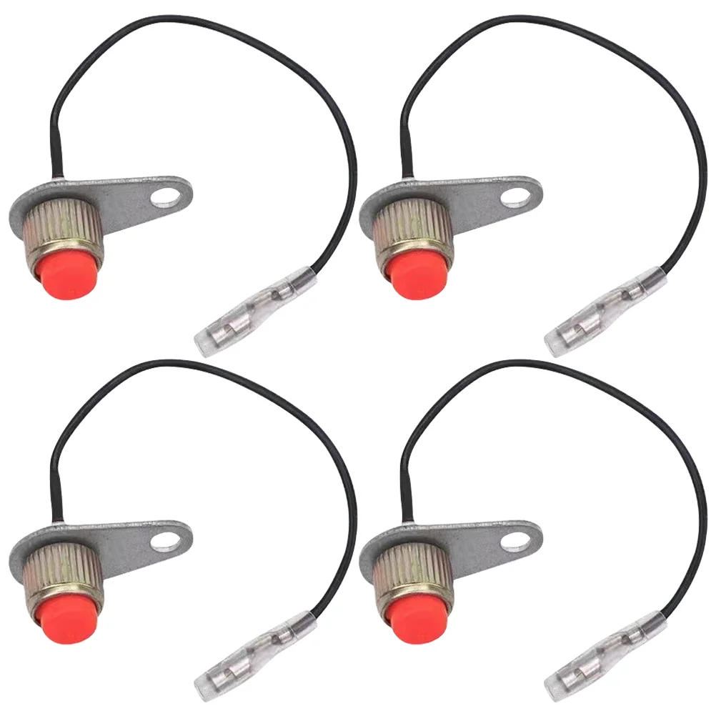 

4 Pcs Mower Stop for Trimmer Power Supply Component Lawnmower Part Trimming Control Copper