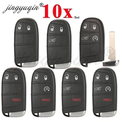 Jingyuqin 10pcs SIP22 2/3/4/5 pulsante guscio chiave Auto a distanza per Jeep Renegade Compass Auto SUV Smart Keyless Entry Fob Case NoLogo