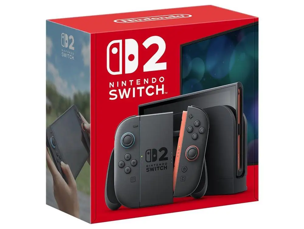 Nintendo Switch 2 2025 256GB 2 Controles Joy-Con Preto e Vermelho Nintendo