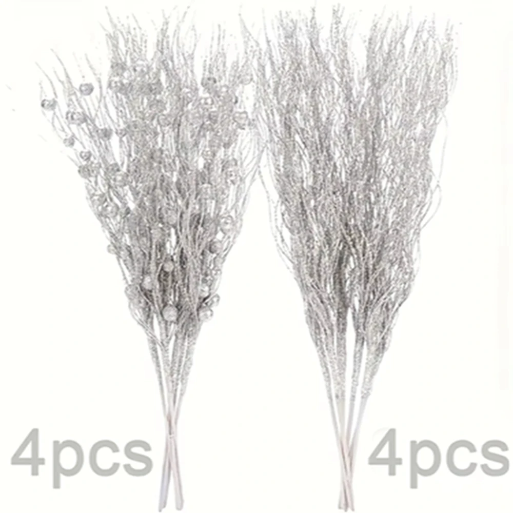 8 Stück künstliche Beerenblumenstrauß Weihnachtsdekoration Weihnachtsbaumschmuck für Heimdekoration Partyzubehör Neujahrszubehör – Detail 7