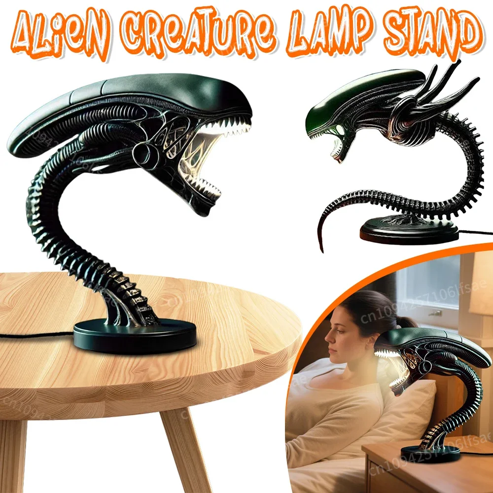 NEW Unique Alien Creature Lamp Stand Home Bedroom Table Night Light Alien Creature Light Holder Desk Lamp Ornament Home Decorati