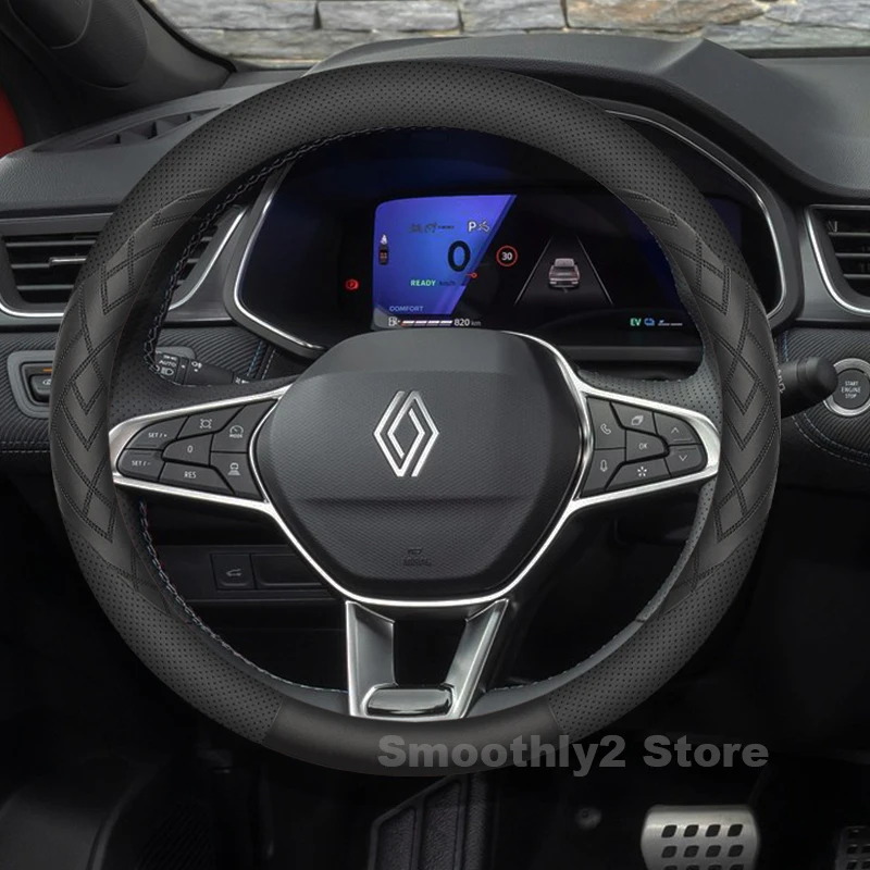 

Leather Car Steering Wheel Cover For Renault Clio 2 3 4 5 2025 2017-2024 Auto Steering Wheel Renault Clio Accessories 2025