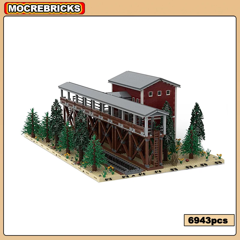 Film MOC Modular Building Icing House And Platform Style 4 Building Blocks Display Model Brick Toys Children's Christmas Gifts