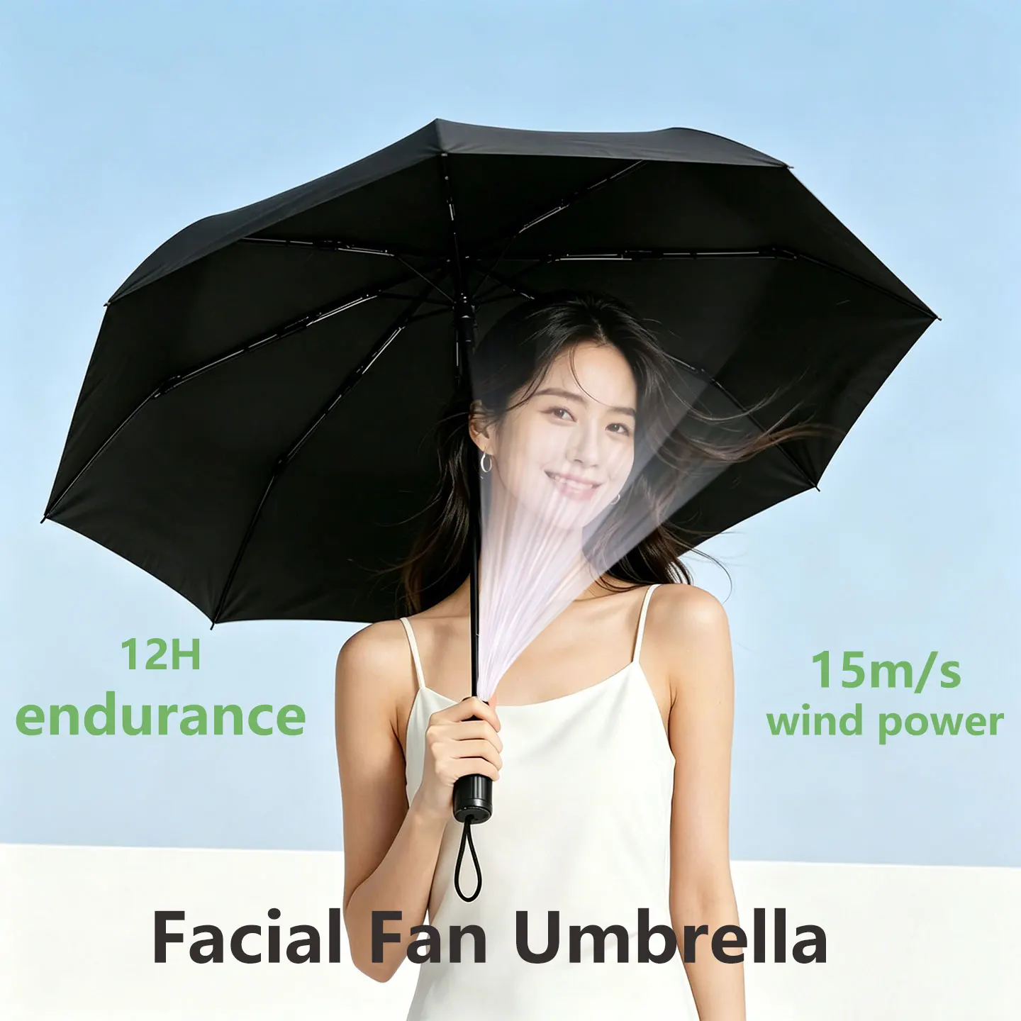 Parapluie manuel de couleur unie, essentiel pour les voyages, léger et portable, protection solaire et contre la pluie, pour hommes et femmes