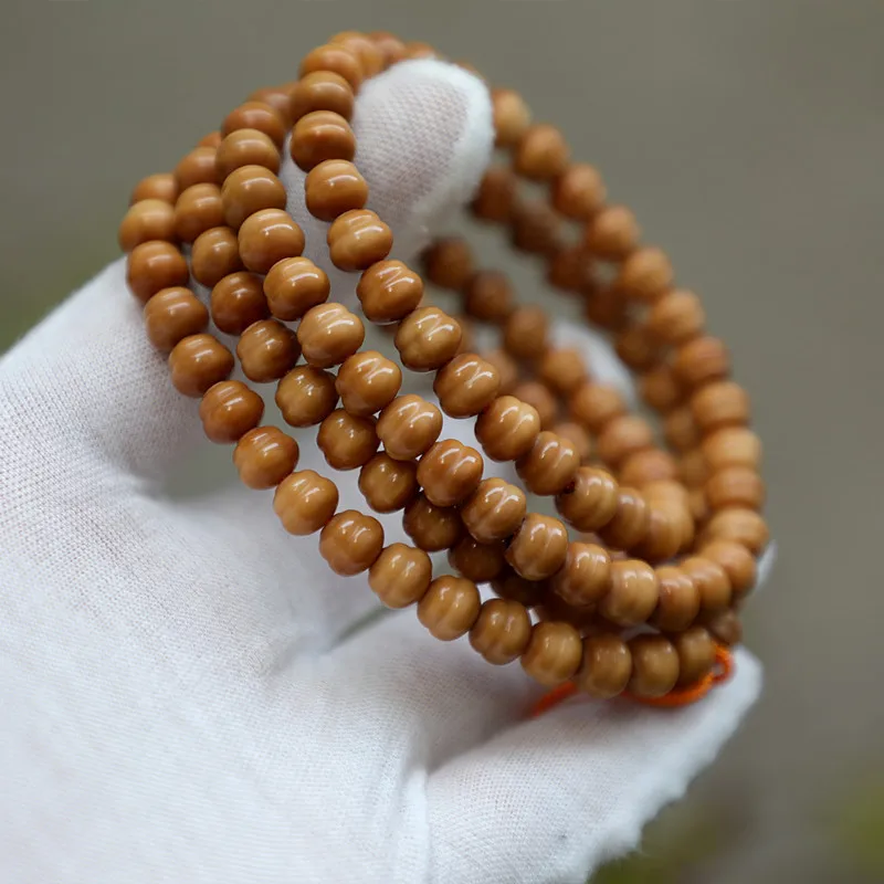 8Mm Weathered Old Material Dragon Ridge Bodhi Gourd Long Chain Multi-Strand Bracelet