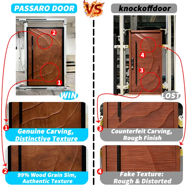 OEM PSL Luxury Custom Wooden Residential Home Villa Entrance Security Front Entry Exterior Cast