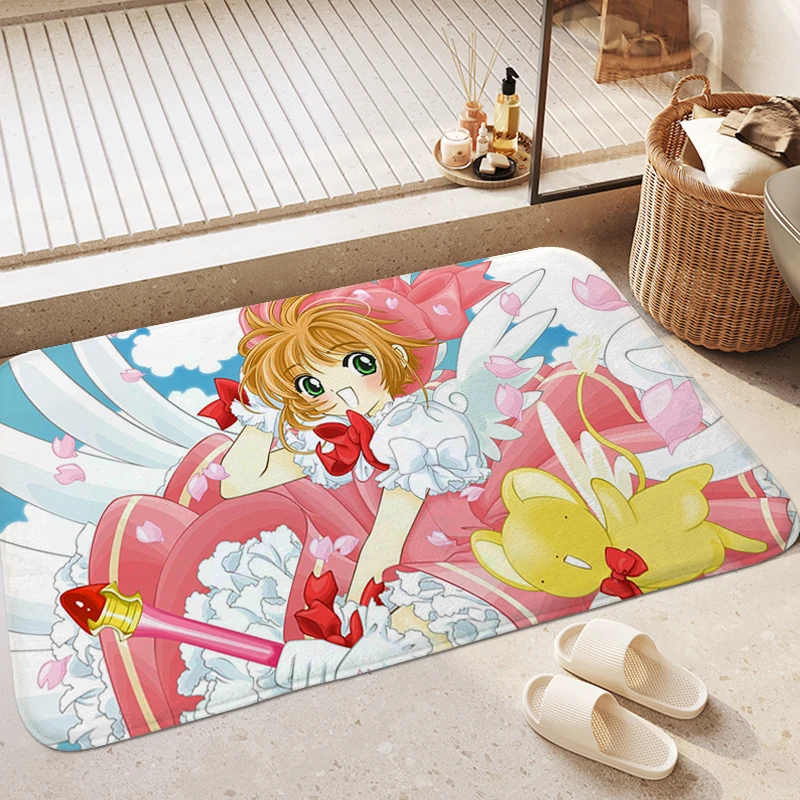 Bathmat Kitchen Treadmill Rugs A-Sakura Card Captors Door Entrance Carpet for Floor Mats Front Door Carpets for Living Room Rug