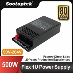 Modular Flex 1U 500W Power Supply 90V-264V full voltage with 4cm silence fan