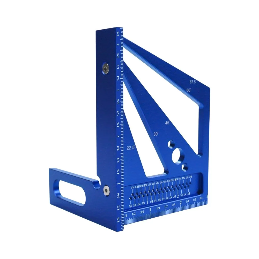 Metalworking Quadrant Tool Featuring CNC-Machined Edges and Engraved Metric Scale for Alignment and Setup in Assembly Operations