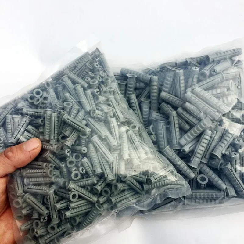 Gray Plastic Expansion Plugs Four-sided Expansion Tube Expansion Plug Rubber Plug Large Package Universal Multi-functional