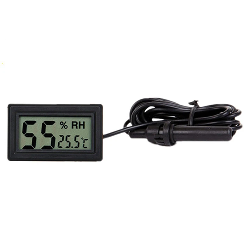 Embedded Temperature And Humidity Meter Refrigerator Aquarium Monitoring Display Humidity Detector Mini Convenient Digital LCD