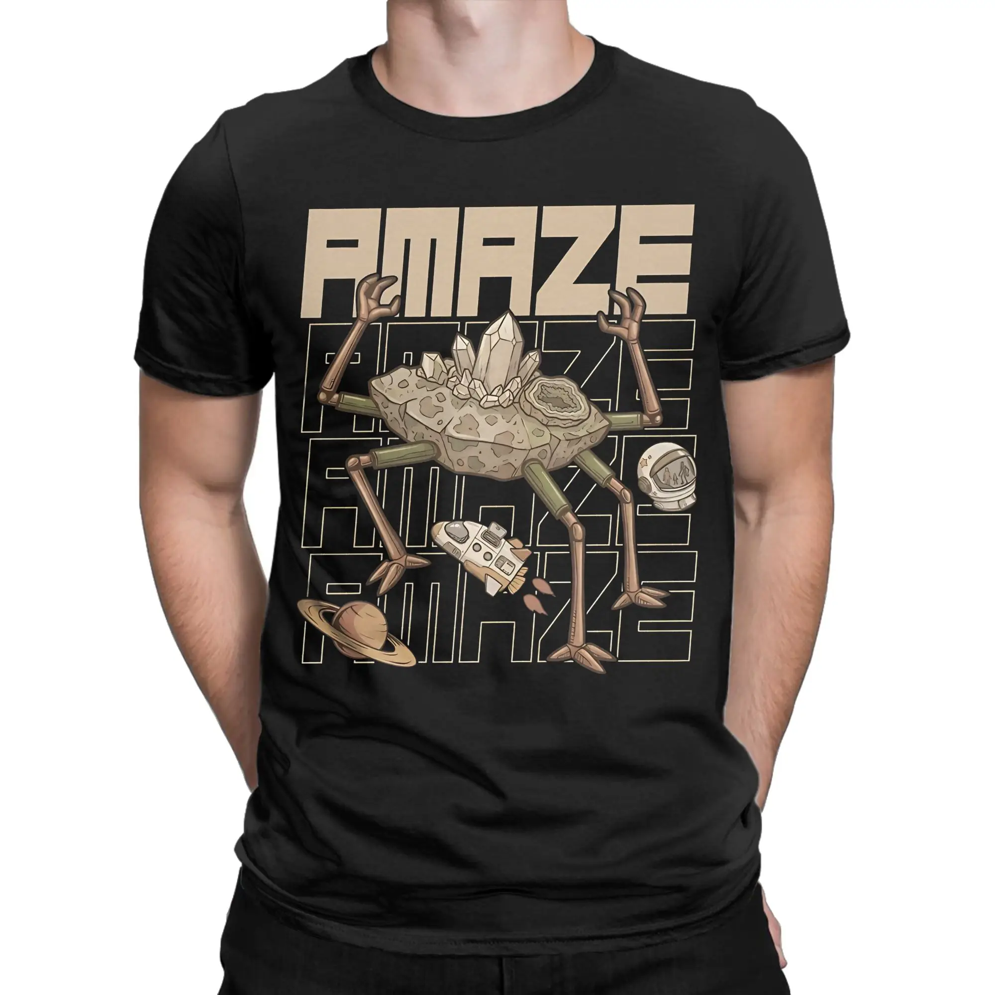 Amaze Amaze Amaze Funny Alien Sci Fi Lovers Project Hail Mary Cotton T Shirt For Couple Y2K T Shirts Tee Shirt Plus Size Clothes