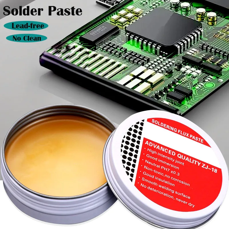Pasta de soldadura sin plomo de alta calidad, 10g-300g, sin flujo limpio para reparación electrónica, pasta de soldador no corrosiva fácil de usar