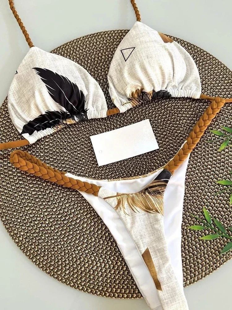 Bikini High Waist Swimsuit Sexy Thong Bikini Set Zebra Print Women Brazilian Swimwear 2025 New Biquini Swim Bathing Suits Women