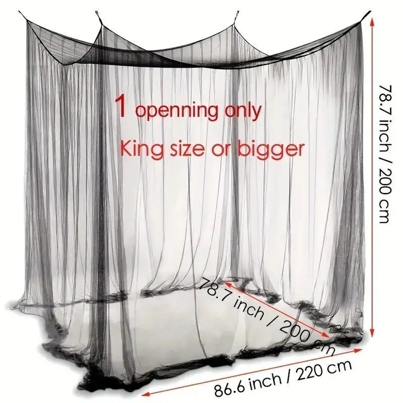 

Sexy Mosquito Nets Palace Four Door King/Queen Double Size Home Single Beds Prevent Insect Outdoor Square Grace White Canopy Net