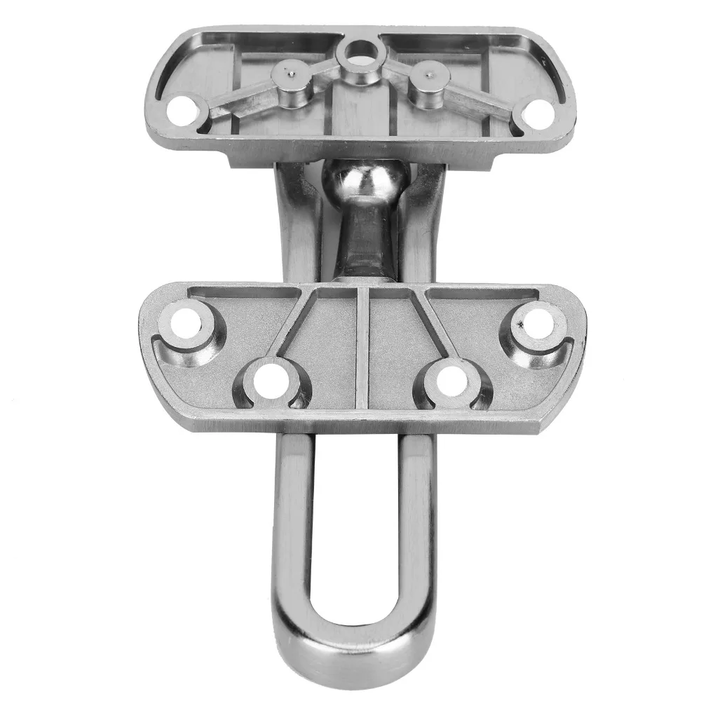 

Thicken Solid Aluminum Alloy AntiTheft Lock Buckle Brushed Nickel Security Guard Door Lock Swing Bar Door Lock Home Security